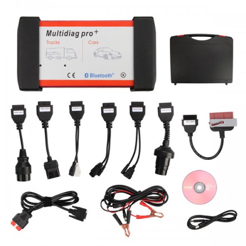 V2014.01 New Design Bluetooth Multidiag Pro+ for Cars/Trucks and OBD2 With 4GB Card Plus Car Cables