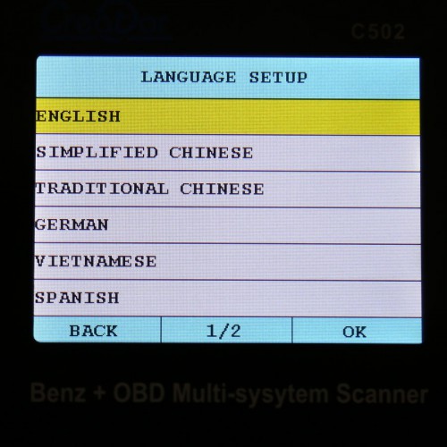 Creator C502 BENZ & OBDII EOBD Multi-system Scanner