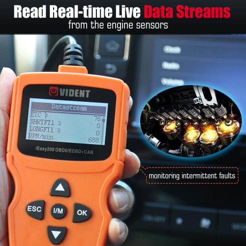 VIDENT iEasy200 OBDII EOBD CAN Code Reader for Vehicle Checking Engine Light Car Diagnostic Scan Tool