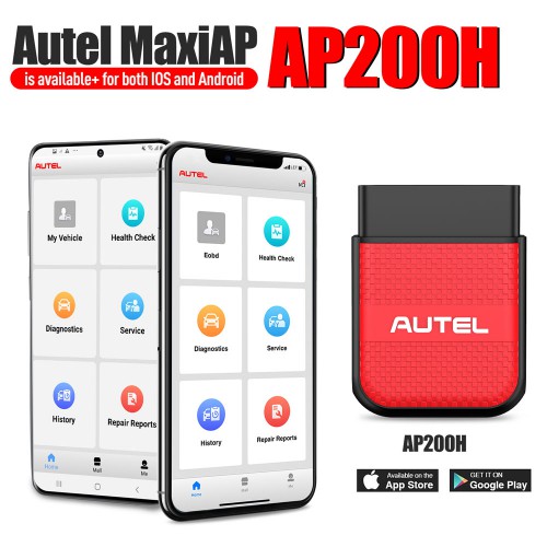 AUTEL MaxiAP AP200H A254 Wireless Bluetooth OBD2 Scanner for All Vehicles (Android and iOS)