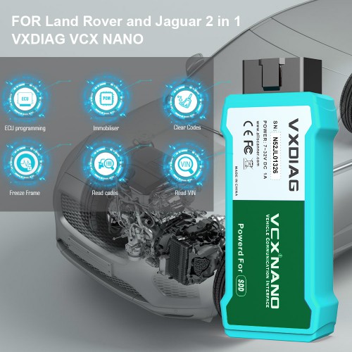 VXDIAG VCX NANO for Land Rover and Jaguar Software V160 日本語とWIFI対応