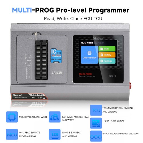 [新着] Xhorse Multi Prog Multi-Prog Programmer V1.0.9.0 ECU Gearbox Programmer Update Version of VVDI Prog with Free MQB48 License