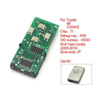 Smart Card Board 4Buttons 312MHZ Number 0111-JP for Toyota