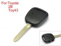 Toyota TOY43 Side Face Remote Key Shell 2 buttons Easy to Cut and Copper nickel Alloy without Logo 10pcs/lot