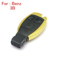 Waterproof Remote Shell 3Buttons (Small Button with Light) for Mercedes-Benz Without Emergency Key
