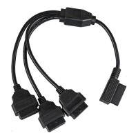 OBD2 Cable 1 to 3 Converter Adapter OBD2 Splitter Y Cable J1962M to 3-J1962F　生産停止