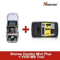 Xhorse Condor MINI Plus Cutting Machine with VVDI MB BGA Tool Benz Key Programmer Get One Free BGA Token Everyday