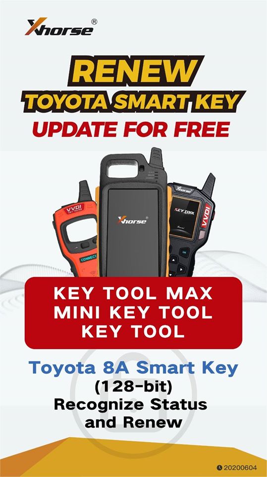 Xhorse Key Tool Max Toyota 8A(128 bit) Smart Key Update
