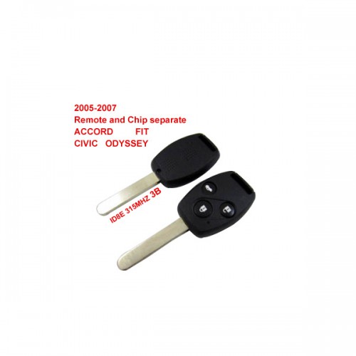 2005-2007 Remote Key 3 Button and Chip Separate ID:8E (315MHZ) Fit ACCORD FIT CIVIC ODYSSEY for Honda