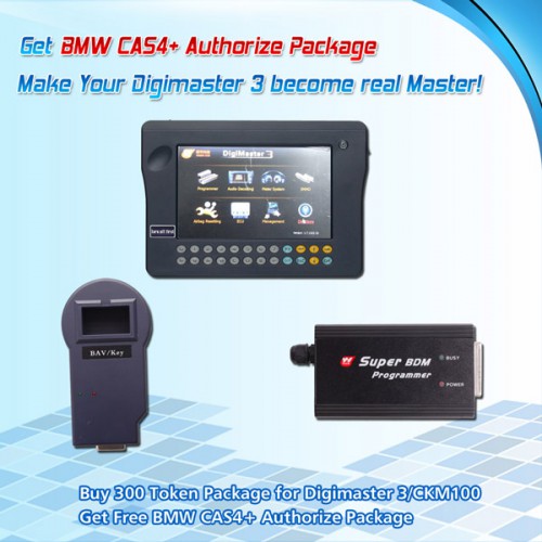 Buy 200 Tokens for Digimaster 3/CKM100 Get Free CAS4+ Authorize Package for BMW-オンライン送り