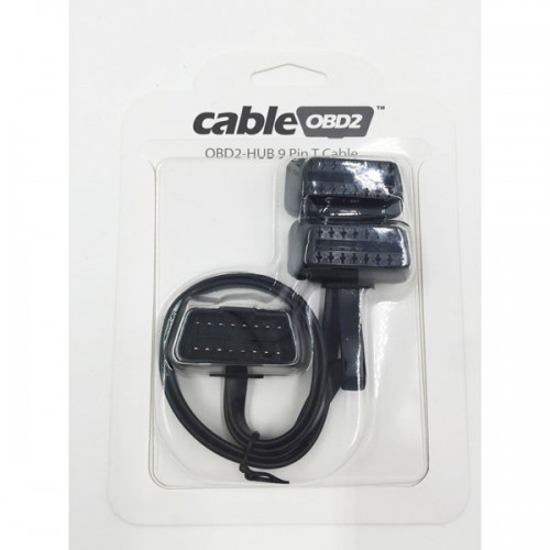 Cableobd2 OBD to HUB 9Pin T Cable for ELM327/adblueOBD2/NitroOBD2/EcoOBD2/GPS/Navigation Devices 製造停止