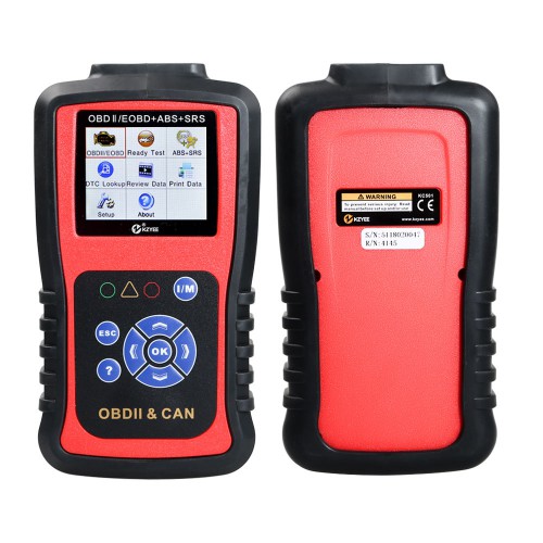 Kzyee KC501 Automotive OBD2 Code Reader, ABS SRS Scanner Car Engine Diagnostic Scan Tool for Diesel and Gasoline 12V Vehicle