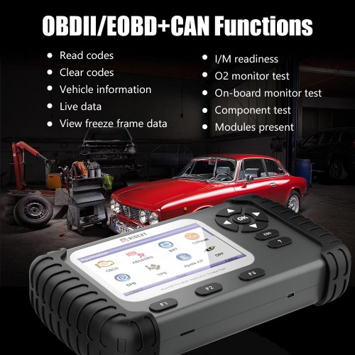 VIDENT iAuto 702Pro ABS SRS Scan Tool with Special Funtions IMMO DPF Odometer EPB Oil Light Reset TPS BRT Injector Coding[日本語表示可能]