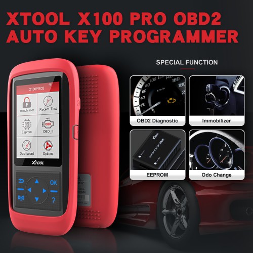 XTOOL X100 Pro 2 OBD2 Auto Key Programmer Mileage Adjustment with EEPROM Adapter