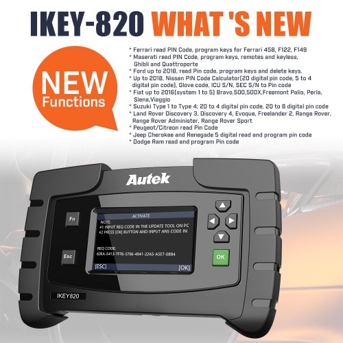 Autek IKey820 Key Programmer Universal Car自動車キープログラマーIkey820 製造停止