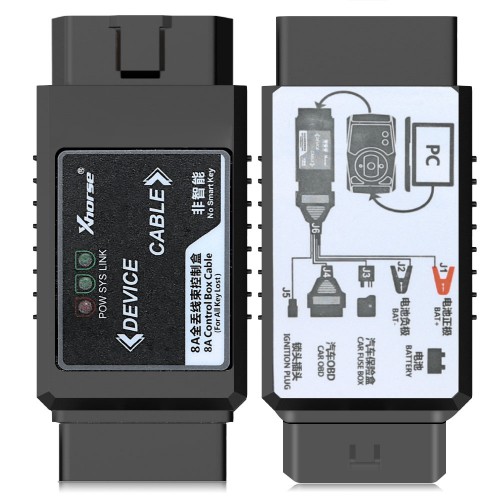 Xhorse Toyota 8A Non-smart Key Adapter for All Key Lost No Disassembly Work with VVDI2 VVDI Key Tool Max plus MINI OBD Tool