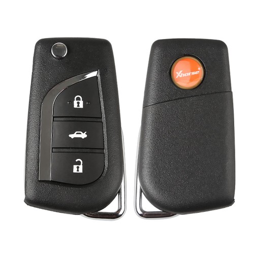 XHORSE XNTO00EN Wireless Universal Remote Key Toyota Style 3 Buttons Remotes for VVDI Key Tool English Version 5pcs/lot