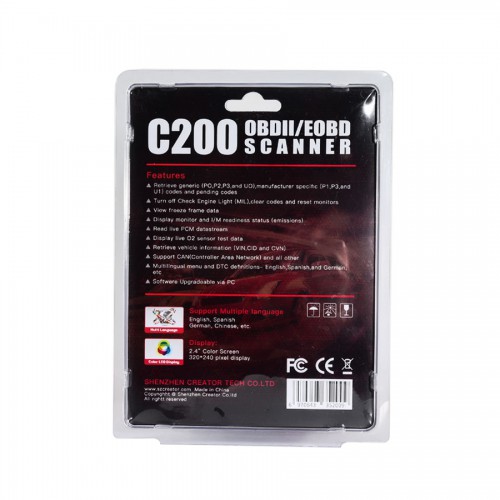 Creator C200 OBDII EOBDコードリーダー Code Reader自動車診断