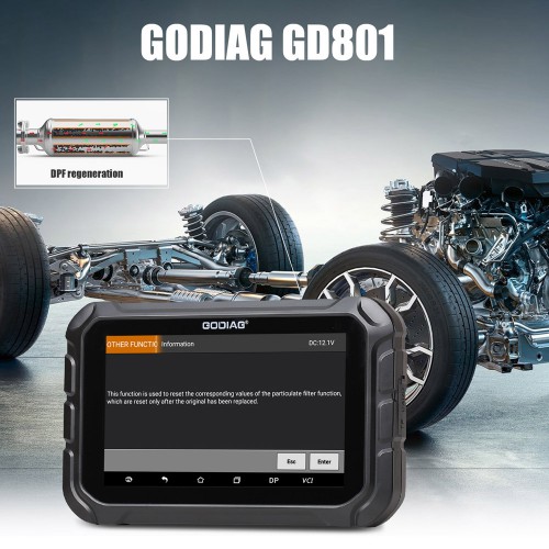GODIAG GD801 Key Programmer Multi-language Support Mileage Correction ABS EPB TPMS EEPROM etc