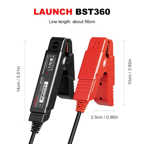 Launch X431 BST-360 Bluetooth Battery Tester Used with X-431 PRO GT, X-431 PRO V4.0, X-431 PRO3 V4.0, X-431 PRO5, X-431 PAD III V2.0, X-431 PAD V