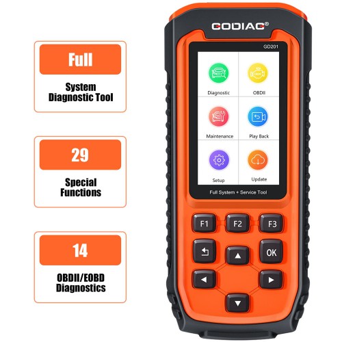 2021 New GODIAG GD201 Full System Scanner with DPF ABS Airbag Oil Service Reset Free Update Lifetime