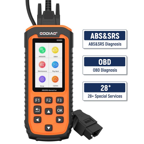 GODIAG GD203 OBDII ABS SRS Code Reader Scanner with Special Function Free Update Lifetime