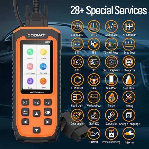 GODIAG GD203 OBDII ABS SRS Code Reader Scanner with Special Function Free Update Lifetime