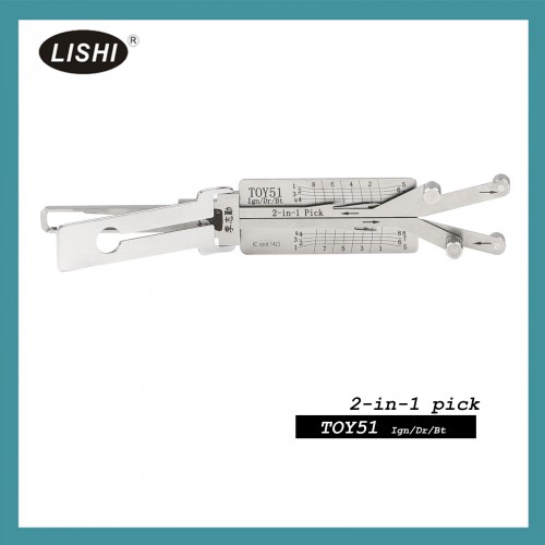 LISHI TOY51 Vertical Milling 8-bitting 4-track 4-bitting Deep 2-in-1 Tool for Renault Citroen Smart