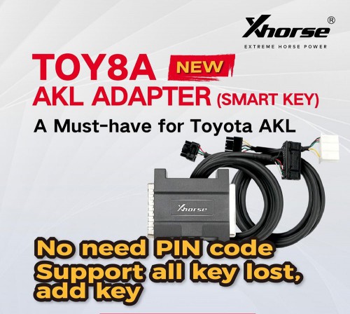 [4A 8A AKL] Original Xhorse VVDI Toyota 8A/4A AKL Adapter for VVDI Key Tool Plus Bypass PIN