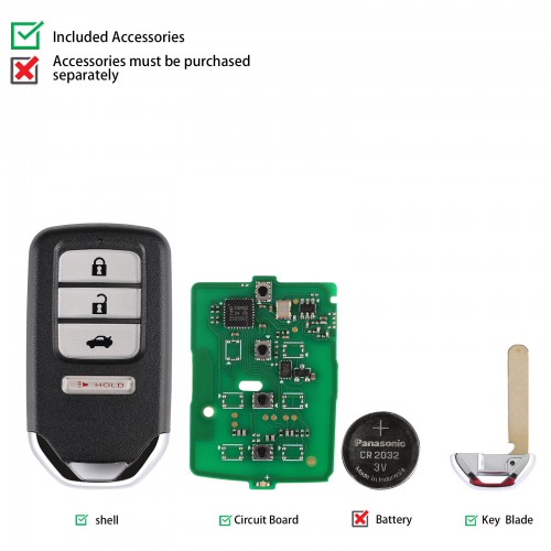 [予約注文] AUTEL IKEYHD004AL 4 Buttons Smart Universal Key for Honda 10pcs/lot
