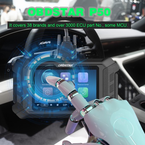 OBDSTAR P50 Airbag Reset Tool Support Read & Clear Fault Codes by OBD/ BENCH Covers 51 Brands and Over 6700 ECU Part No.