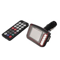 Black 1.8" LCD Car MP3 MP4 Player FM Transmitter SD/MMC