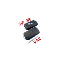 Remote Key Shell 2 Button VA2( 307 without groove) for Citroen 5pcs/lot