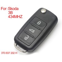 Smart remote key 3 buttons 434MHZ type:3T0 837 202 H for Skoda
