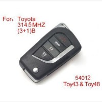 Modified Remote Key 4buttons 314.4 /315 /314 /314.3MHZ(No Chip Included) for Toyota