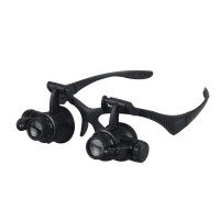 8 Lens 10x 15x 20x 25x Headband 2LED Magnifier Magnifying Loupe 9892G ヘッドバンド拡大鏡