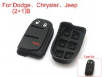 Button rubber 2+1 buttons （used for Dodge Chrysler Jeep）5pcs/lot
