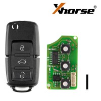 XHORSE XKB501EN Volkswagen B5 Style Special Remote Key 3 Buttons 5pcs/lot