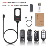 Launch X431 Key Programmer Remote Maker with 4 Universal Remote and 1 Super Chip for X431 IMMO Elte IMMO Plus PAD V PAD VII