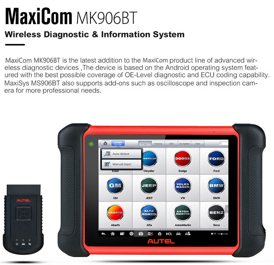Autel MaxiCom MK906BT Diagnostic Scanner